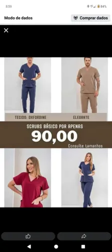 SCRUBS BÁSICOS UNISEXY, EM OXFORDINE, LEVE, FRESCO, RESPIRÁVEL, ÓTIMO CAIMENTO.