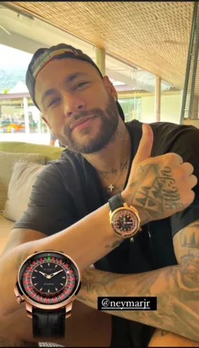 Relógio Neymar Casino Roleta Giratória