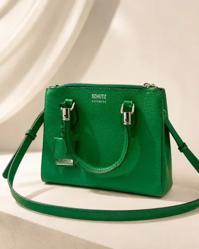 Bolsa Schutz verde original, impecável e com alça transversal