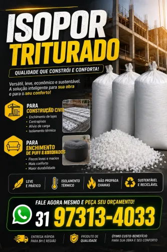 Flocos de isopor triturado