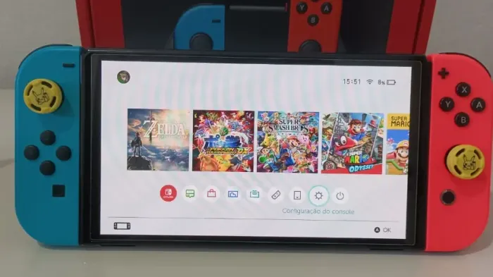 Nintendo Switch OLED Neon Desbloqueado 256GB
