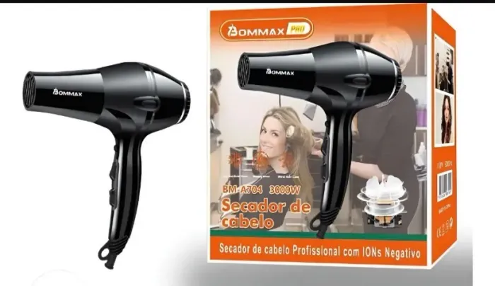 Secador De Cabelo Profissional Bommax 3000W.