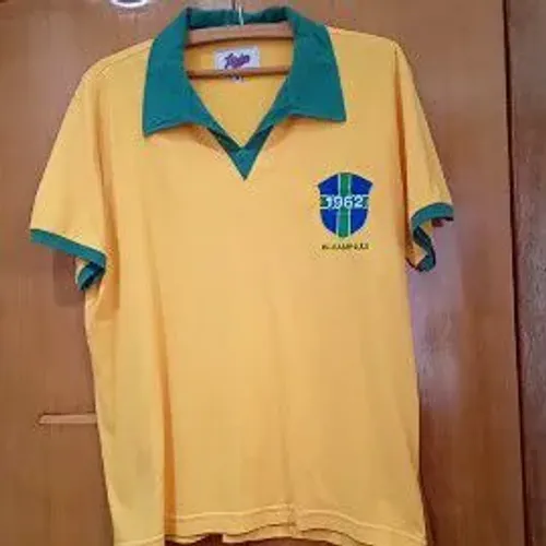 Camisa do Brasil retrô Bi campeão ano 1962 item de coleção.