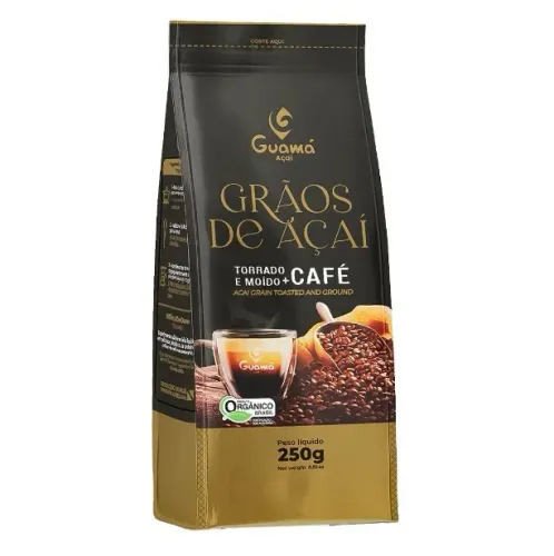 Grãos de Açaí Guamá 250g Torrado e Moído + Café Orgânico 100% Natural