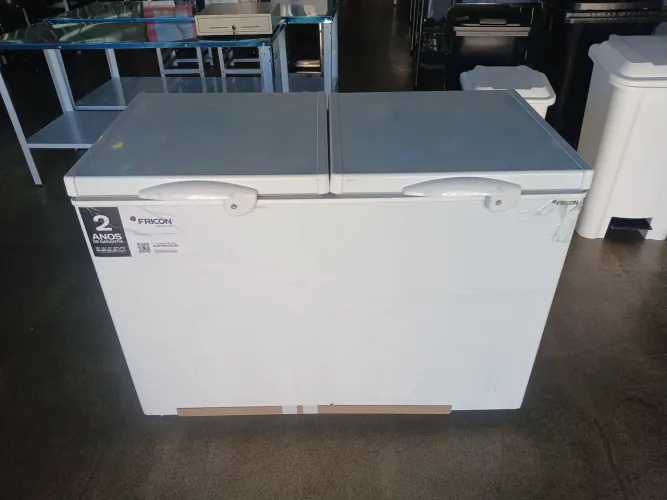 Freezer Horizontal 2 Tampas Fricon Dupla Ação 411 Litros