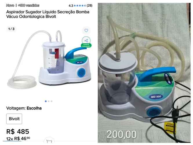 Sugador de sangue e saliva.