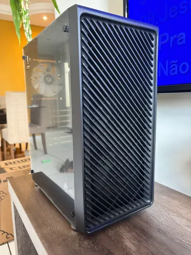 Gabinete Gamer Ninja Cloud Mid Tower Vidro Temperado Com 4 Fans Rainbow NOVO