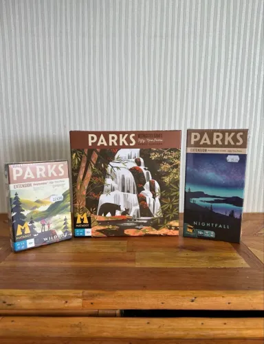 Parks jogo de tabuleiro e expansões Wildlife e Nightfall lacradas importadas 