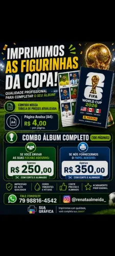 Impressão de figurinhas da copa !!