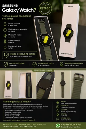 Samsung Galaxy Watch7 | Excelente Estado | Caixa | Original | Pouco Uso