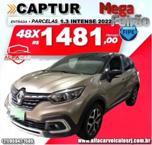 Renault Captur Intense 1.3 TB 16V Flex 5P AUT 2022