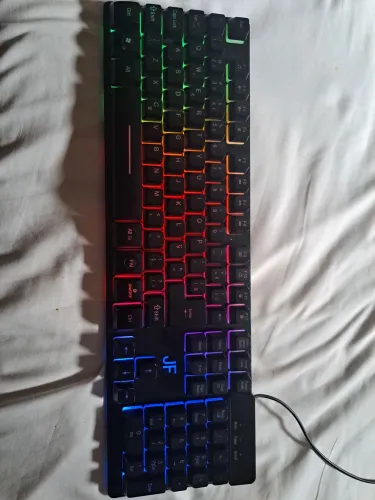 Teclado rgb semi mecanico