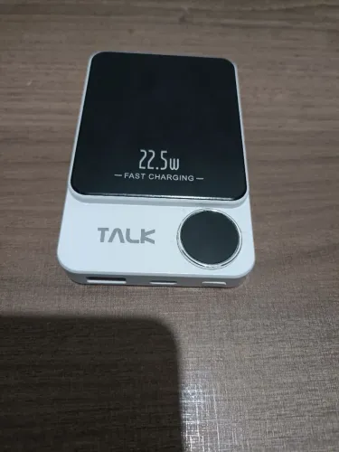 Carregador portátil Talk original 6500mAh com indução e ímã
