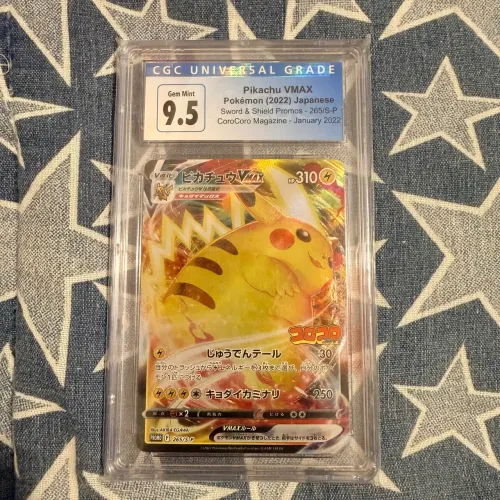 Carta Graduada Pokémon CGC 9.5 - Pikachu VMax CoroCoro Comic Magazine JP Promo