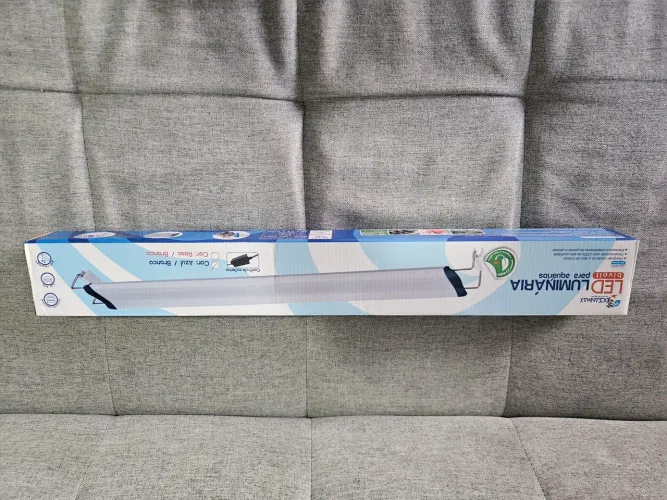Luminária Led Aquário 60a65cm Azul/branco 48leds 25w.