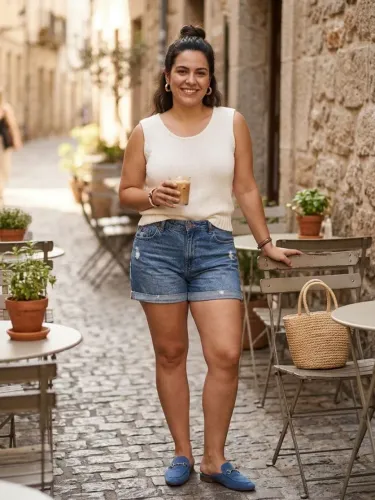 Blusa tricô Tam M (42-44) 35,00<br>Altura 55cm<br>Largura 54cm