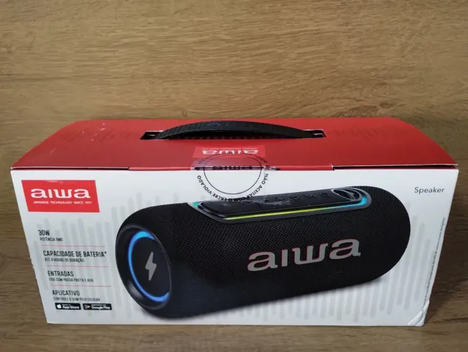 caixa de som aiwa original lacrada sem fio bluetooth