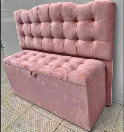 Cabeceira de Cama Casal Estofada 