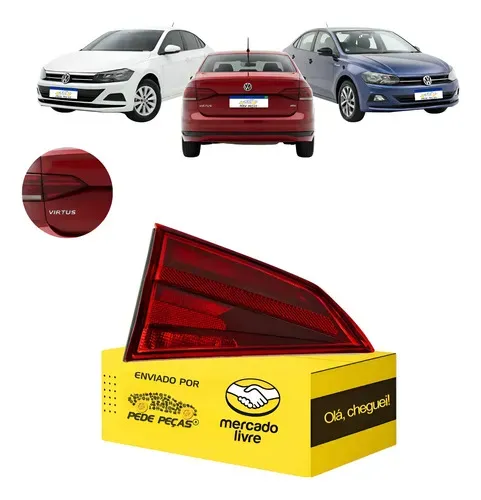 Sinaleira Traseira Esquerda Tampa Vw Virtus 2017 2018 A 2022 Esquerdo/motorista