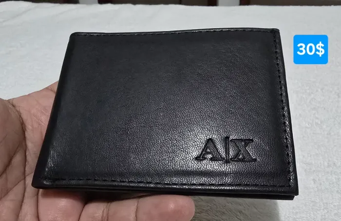 Carteira de couro da Armani Exchange