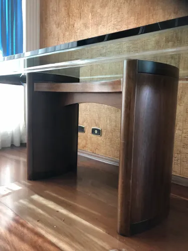 Mesa de jantar de vidro sem cadeiras 2,10 x 1,00