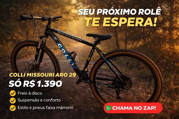 BIKE COLLI MISSOURI ARO 29 - PRONTA PRA RODAR!
