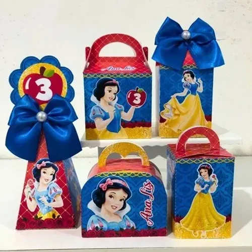 Kit caixinhas personalizadas Branca de Neve