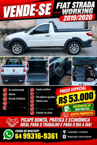 Fiat Strada Working Hard 1.4 Fire Flex 8V CS 2020