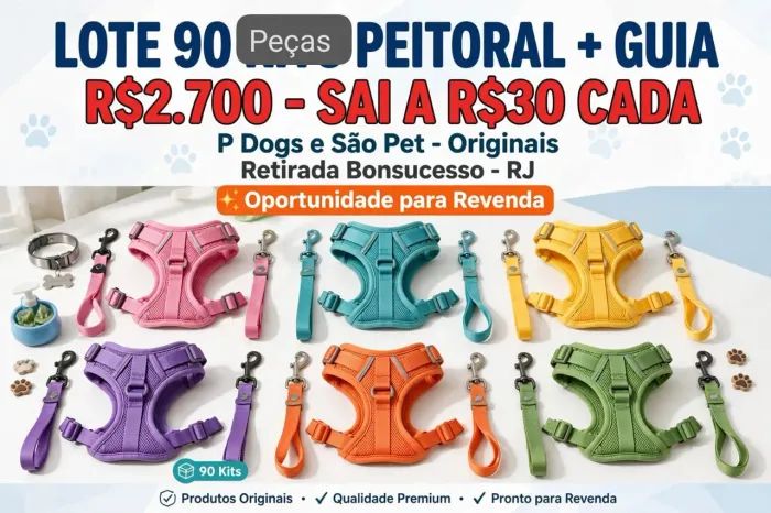 Lote 90 peças para revenda pet shops