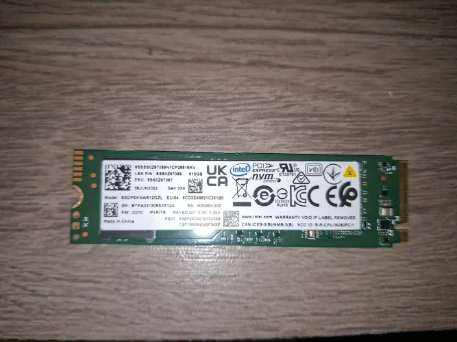 SSD M.2 Intel de 512GB