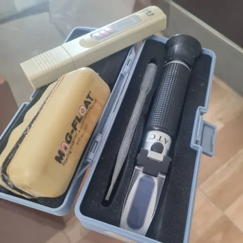 Refratometro + caneta TDS + limpador magnetico
