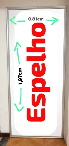 Espelho Grande Decorativo De Parede ou Chão Slim Clean A 197 X L 81 Moldura Alumínio
