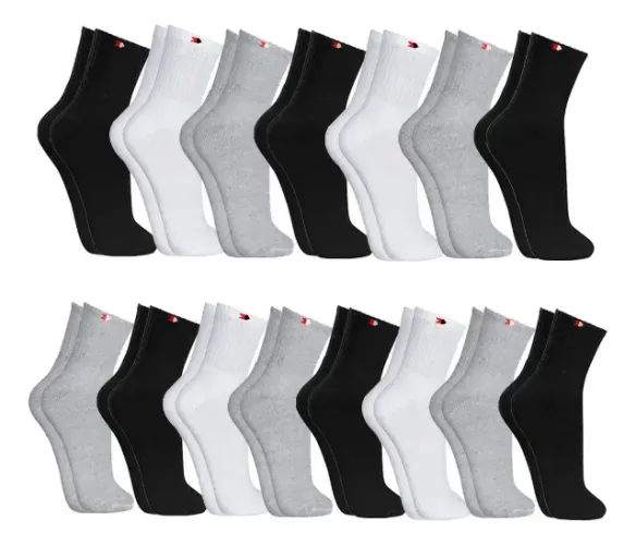 Kit 15 Pares Meias Sport Algodão Cano Médio Sandrini Confort