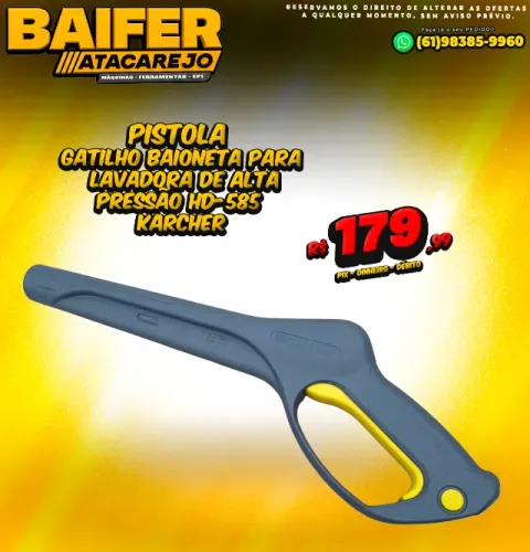 Pistola Gatilho Baioneta Para Lavadora de Alta Pressão HD-585 Karcher