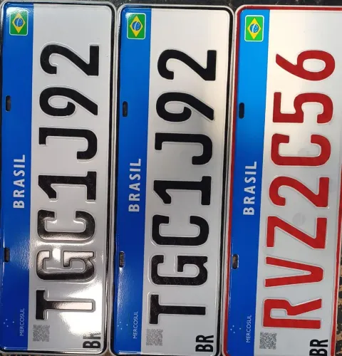 Placas Mercosul ou refletivel 