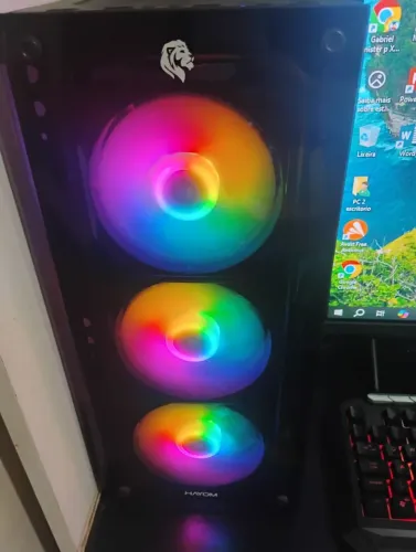 Kit Gabinete Teclado mouse gamer e controle de jogos 