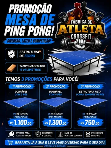 FABRICANTE DE MESA DE PING PONG $ 750