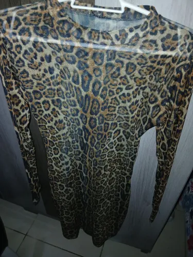 Vestido tule de onça 40 reais