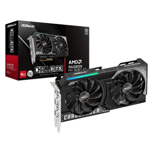 Placa de Vídeo AMD RX 9060 XT 16GB GDDR6 AsRock Challenger OC Dual Fan 128 Bits - WZetta