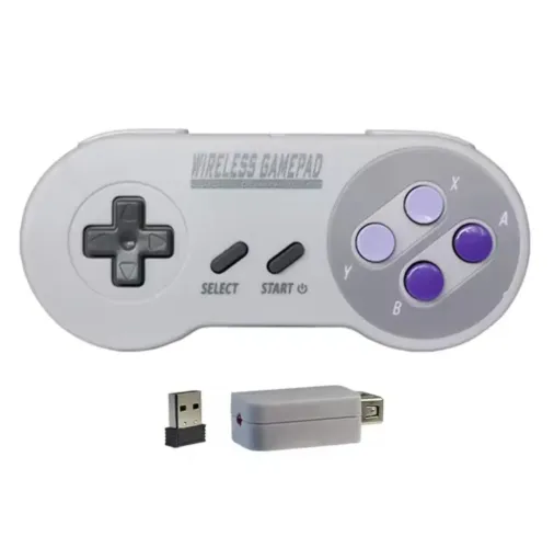 Controle Sem Fio 2.4g Para SNES Mini, Switch 1, Windows