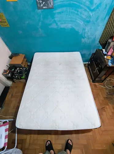 Cama casal box 138x188 ótimo estado mola ensac.