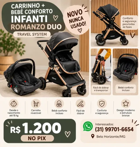 Carrinho de bebê NOVO