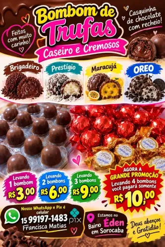 vendo trufas no Eden