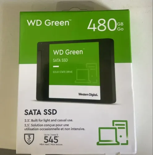 SSD WD Green 480GB SATA III 2.5" (POUQUÍSSIMO USO, Sou de ITAGUAÍ)
