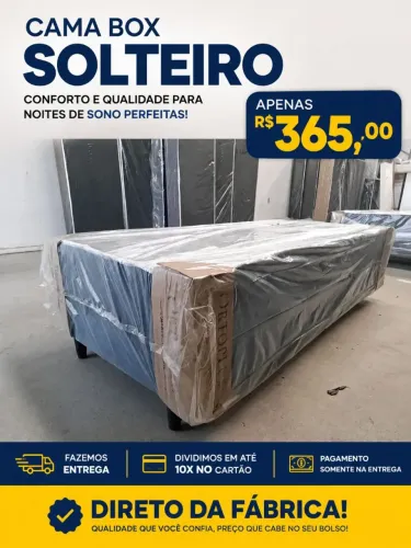 Cama box solteiro 365,00 Fazemos entrega