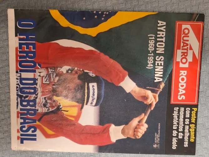 Colecionadores Poster e Revista Ayrton Senna