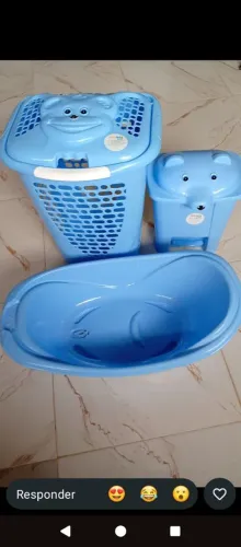 Kit Cesto De Roupa De Bebê 