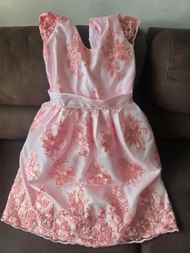 Vestido rosa menina 7 anos