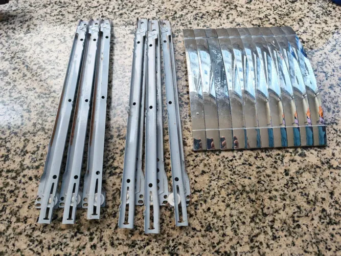 Kit guarda-roupa l 10 puxadores e corrediças para gaveta