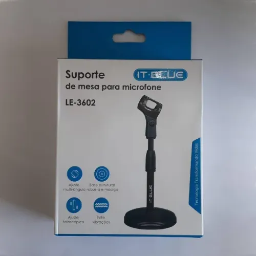 Suporte de Mesa para Microfone Mini Pedestal It-Blue